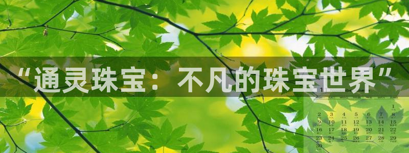 众腾娱乐平台下载：“通灵珠宝：不凡的珠宝世界”
